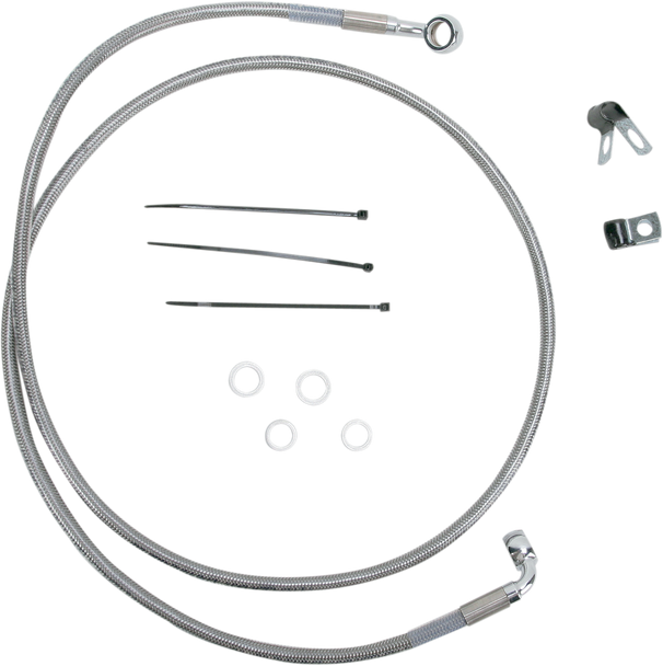 DRAG SPECIALTIES Brake Line - Front - +8" - Stainless Steel 640113-8