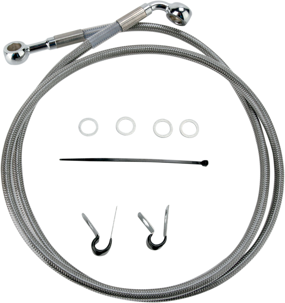 DRAG SPECIALTIES Brake Line - Front - +8" - Stainless Steel - XL 660310-8