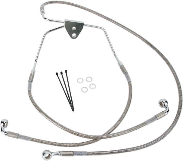 DRAG SPECIALTIES Brake Line - Front - +6" - Touring - Stainless Steel 620085-6