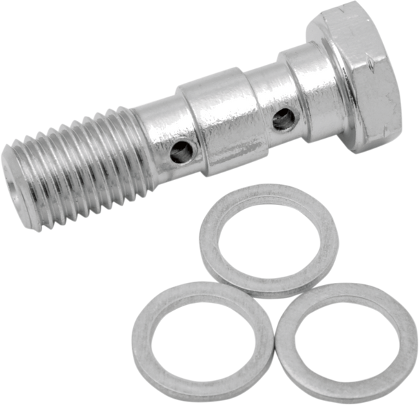 DRAG SPECIALTIES Banjo Bolt -10 mm x 1.25 mm - Double 31170