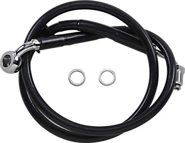 DRAG SPECIALTIES Brake Line - +8" - Black - '18-'20 Softail 618604-8BLK