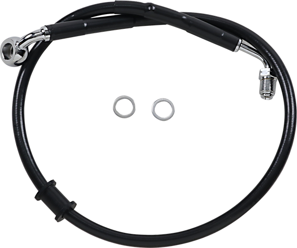 DRAG SPECIALTIES Brake Line - +2" - Black - '18-'20 Softail 618604-2BLK