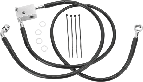 DRAG SPECIALTIES Brake Line - Rear - Black 640221-BLK