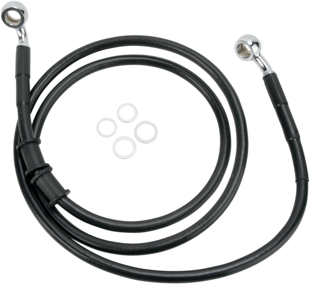 DRAG SPECIALTIES Brake Line - FXDL '08-'09 - Black 660335BLK