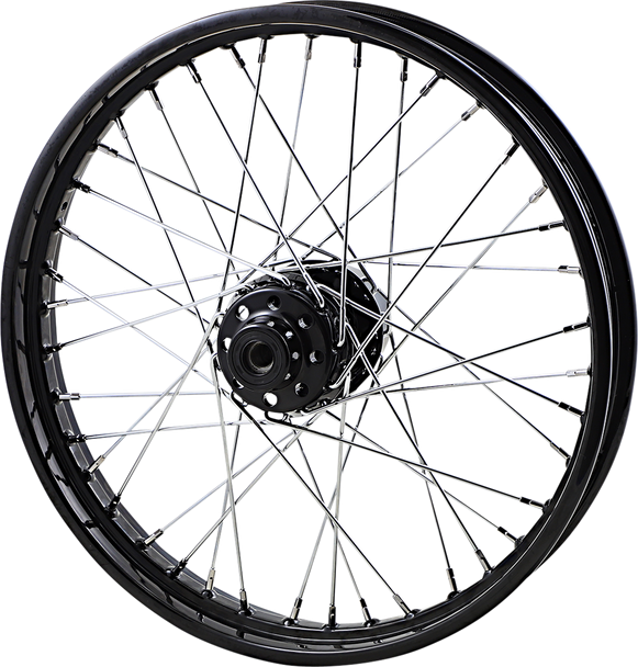 DRAG SPECIALTIES Front Wheel - Single Disc/No ABS - Black - 21"x2.00" 71330B