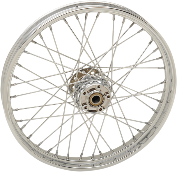 DRAG SPECIALTIES Front Wheel - Single Disc/ABS - Chrome - 21"x2.15" - '08-'17 Softail 64558