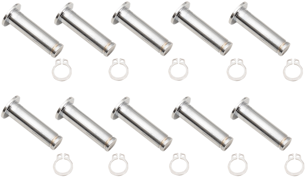 DRAG SPECIALTIES Pivot Pins - Lever - 10 Pack - Chrome 74114