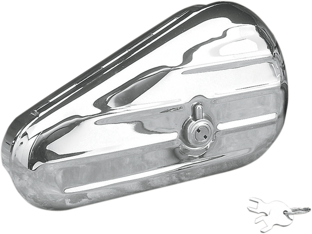 DRAG SPECIALTIES Right Teardrop Toolbox - Chrome 19224