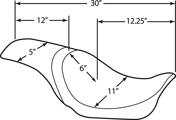 DRAG SPECIALTIES Predator Seat - Smooth - FXD '96-'03 0803-0285