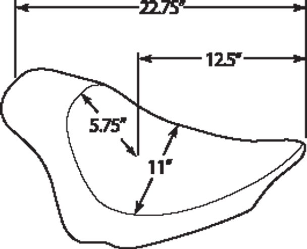 DRAG SPECIALTIES EZ-Solo Seat - Smooth - Solar-Reflective Leather - '07-'17 FLST 0802-0804