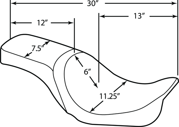 DRAG SPECIALTIES Predator Seat - Smooth - Dyna '06-'17 0803-0574