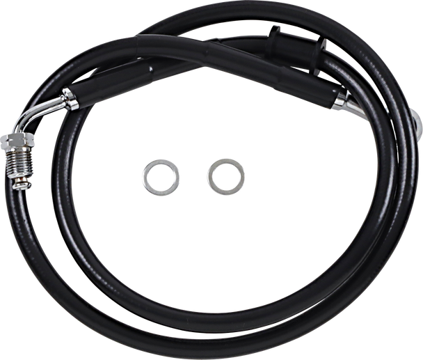 DRAG SPECIALTIES Brake Line - +10" - Black - '18-'20 Softail 618620-10BLK