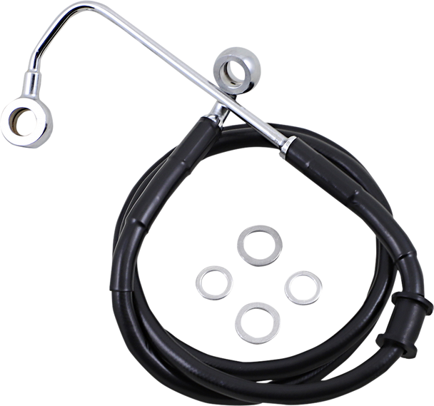 DRAG SPECIALTIES Brake Line - +10" - Black - '15-'17 Softail 618302-10BLK