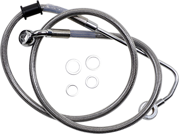 DRAG SPECIALTIES Brake Line - +4" - Stainless Steel - '15-'17 Softail 618300-4