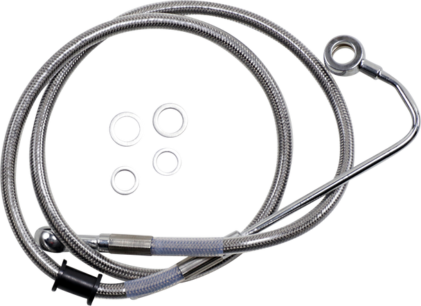 DRAG SPECIALTIES Brake Line - +4" - Stainless Steel - '15-'17 Softail 618299-4