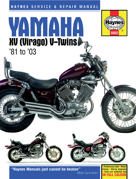 HAYNES Manual - Yamaha XV Virago V-Twin 802