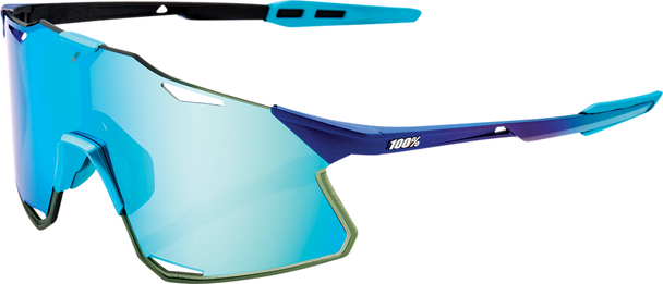 100% Hypercraft Sunglasses - Matte Metallic - Blue Mirror Lens 61039-390-69