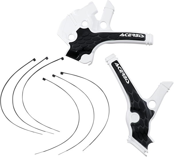 ACERBIS X-Grip Frame Guards - Black/White - YZ 65 2736381007