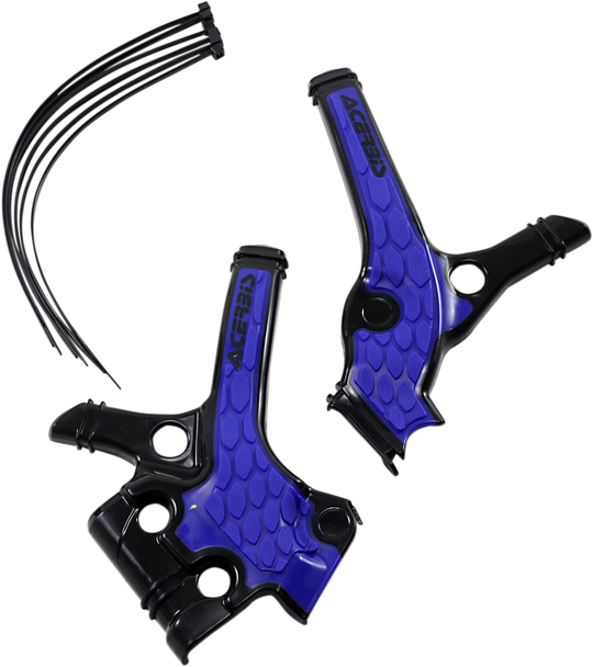 ACERBIS X-Grip Frame Guards - Black/Blue - YZ 65 2736381004