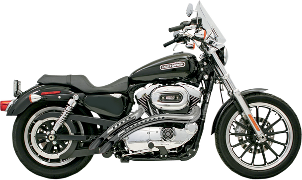 BASSANI XHAUST Sweeper Exhaust - Black/Chrome - '86-'03 XL XLF12