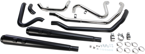 BASSANI XHAUST Down Under Exhaust - Black - Megaphone 1F66RB