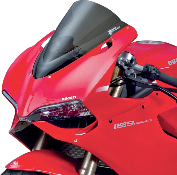 ZERO GRAVITY Double Bubble Windscreen - Smoke - Panigale 16-738-02