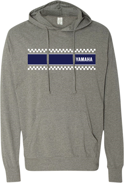 YAMAHA APPAREL Yamaha Checkered Raceway Hoodie - Heather Gray - XL NP21S-J1791-XL