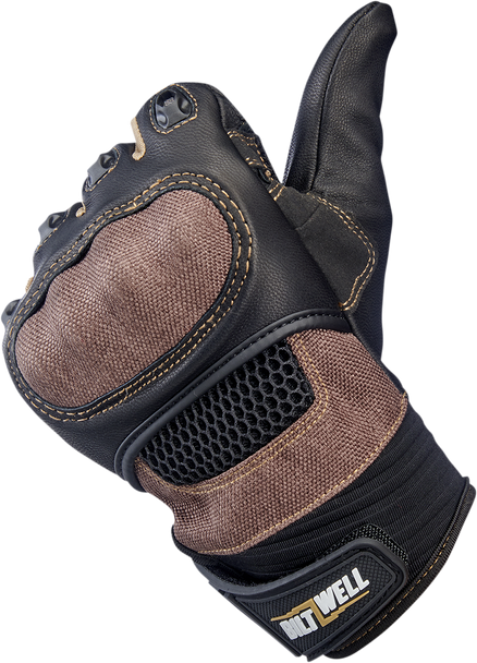 BILTWELL Bridgeport Gloves - Chocolate/Black - XS 1509-0201-301