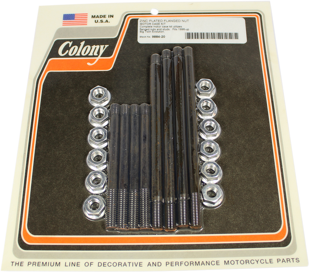 COLONY Bolt Kit Motor Case Big Twin/Evolution 9884-20 COLONY Bolt Kit Motor Case Big Twin/Evolution 9884-20