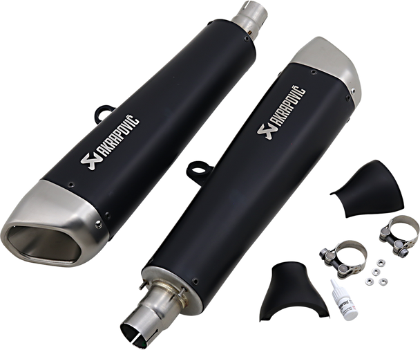 AKRAPOVIC Black Titanium Mufflers S-T12SO2-HCQTBL