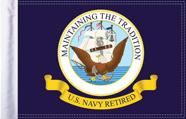 PRO PAD Retired Navy Flag - 10" x 15" FLG-RTNAV15
