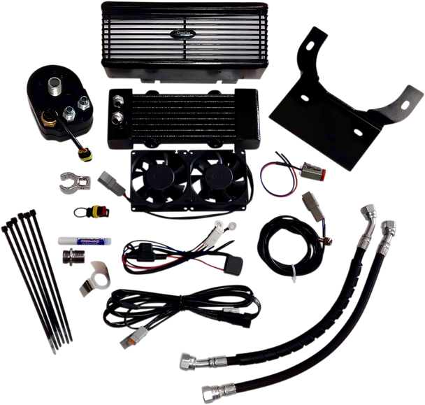ULTRACOOL Oil Cooler Kit - Flat Black RF-2F