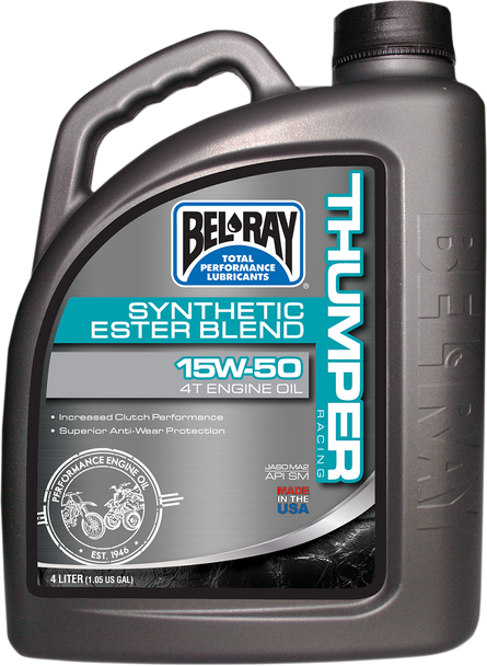 BEL-RAY Thumper Synthetic Blend 4T Oil - 15W-50 - 4 L 99530-B4LW