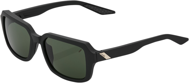 100% Ridely Sunglasses - Black - Green 61044-127-01