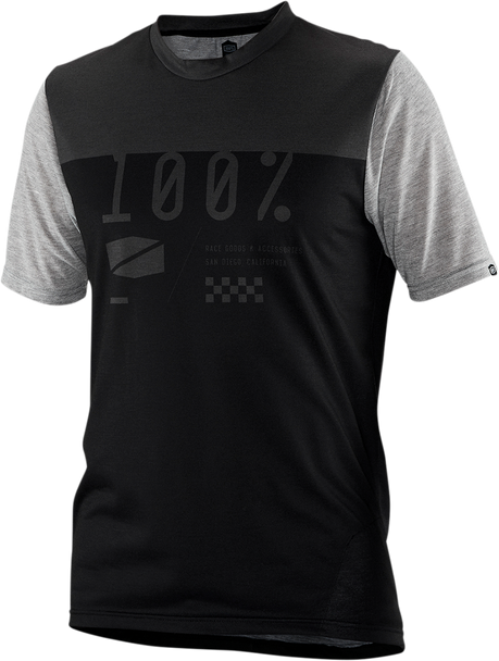 100% Airmatic Jersey - Short-Sleeve - Black/Charcoal -  Medium 41312-057-11