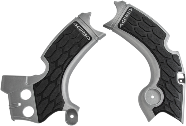 ACERBIS X-Grip Frame Guards - Silver/Black - KX250F 2657591015