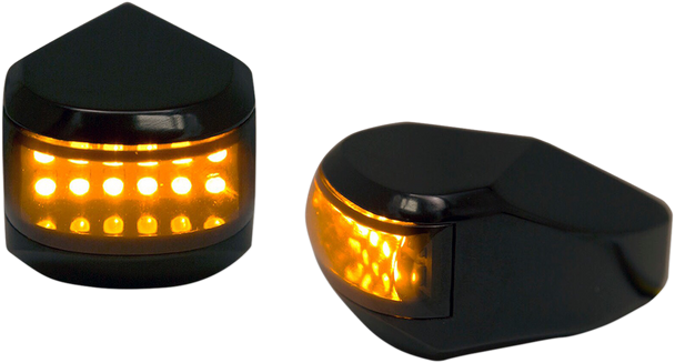 ALLOY ART LED Driving/Turn Signal Light - Black - Smoke Lens MRL-4B