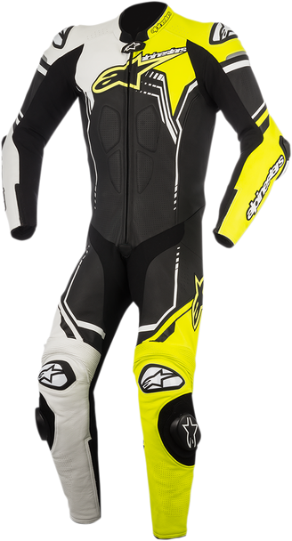 ALPINESTARS GP Plus v2 1-Piece Leather Suit - Black/White/Yellow - US 42 / EU 52 3150518-125-52