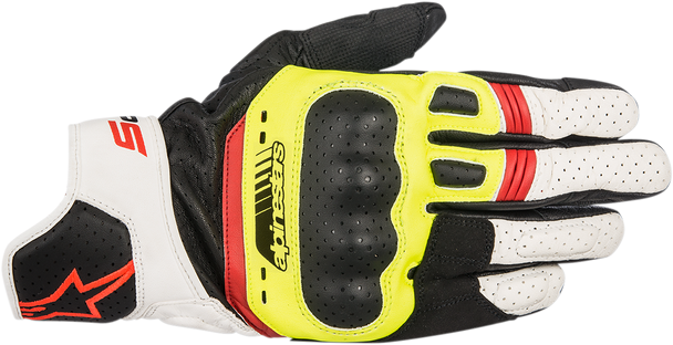 ALPINESTARS SP-5 Gloves - Black/Yellow/White/Red - 3XL 3558517-1503-3X