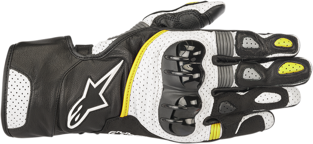 ALPINESTARS SP-2 V2 Gloves - Black/White/Yellow - 3XL 3558218-125-3X