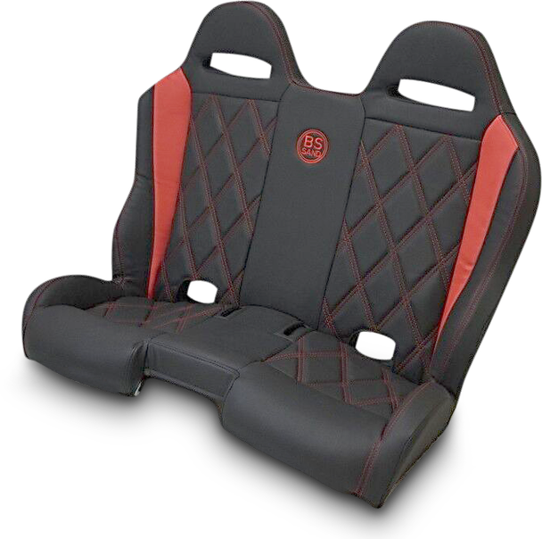 BS SANDS Performance Bench Seat -  Black/Red PEBERDBDX