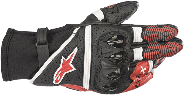 ALPINESTARS GPX V2  Gloves - Black/White/Red - 2XL 3567219-1304XXL