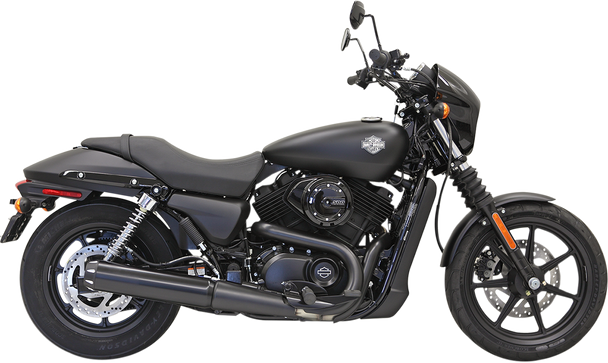 BASSANI XHAUST 4" Black Muffler - Straight - XG500/750 1587RB