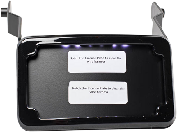CYCLE VISIONS LP Plate Frame & Mount with Tag Light - FXDB - Black CV4660B