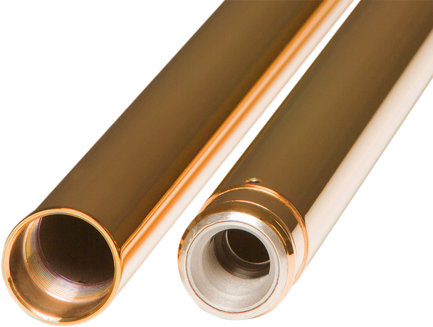 CUSTOM CYCLE ENGINEERING Inverted Fork Tubes - Gold - 43 mm - +2" Length 710075