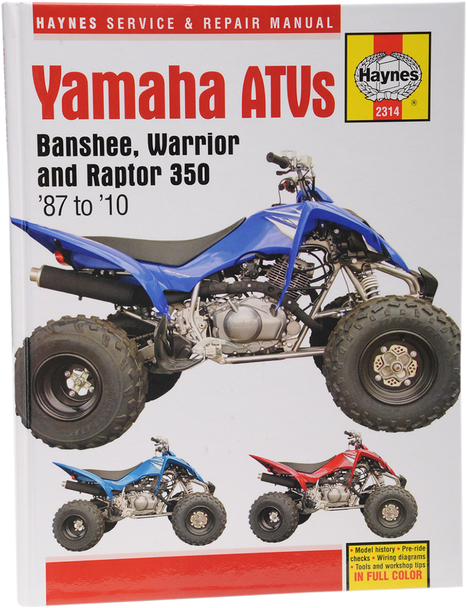 HAYNES Manual - Yamaha YFM350X/YFZ350 2314