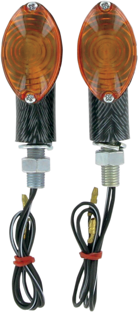 K&S TECHNOLOGIES Ultra Mini Marker Lights - Carbon/Amber 25-8360