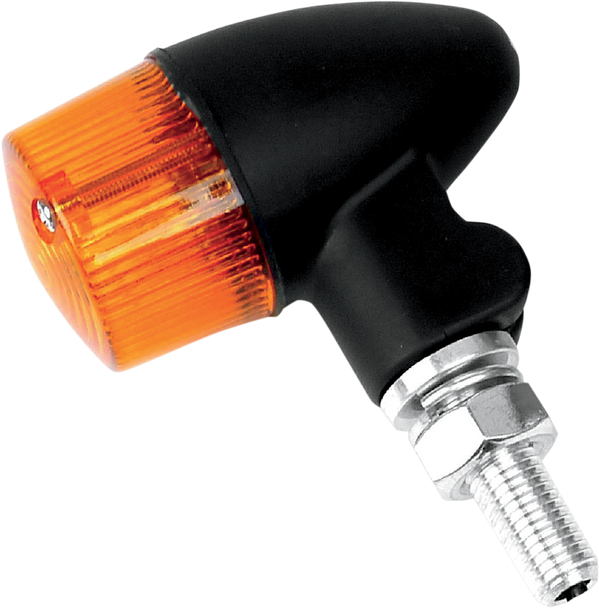 K&S TECHNOLOGIES Marker Light - Single Filament - Black/Amber - Style 2 25-8330BK