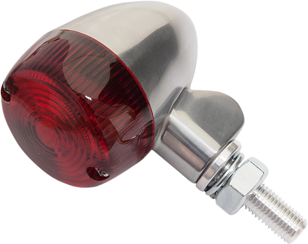 K&S TECHNOLOGIES Marker Light - Single Filament - Aluminum/Red - Style 1 25-8322