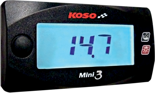 KOSO NORTH AMERICA Mini 3 Air/Fuel Ratio Meter - For 4-Stroke Engines BA003211